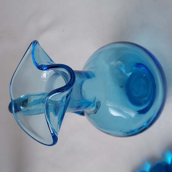 Vintage glass cruet decanter cobalt blue 💙 perfume bottle - Picture 9 of 16